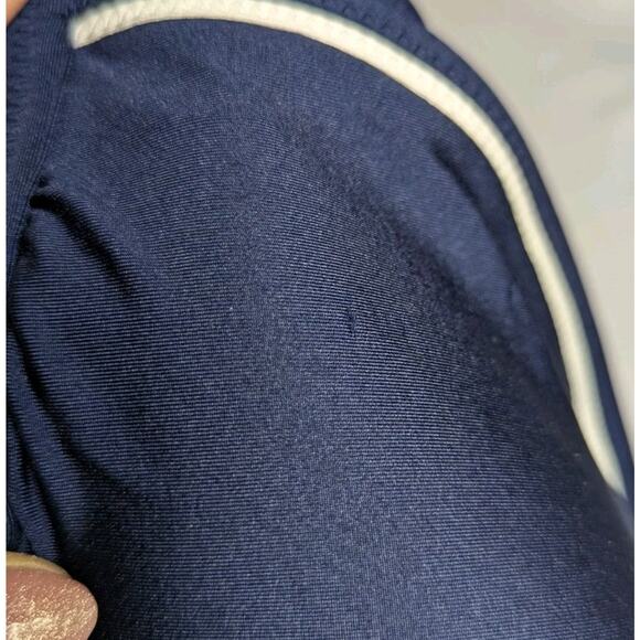 Trina Turk Monaco Pleated Navy Blue Striped Halter Bikini Swim Top Adjustable 16 - Picture 7 of 7